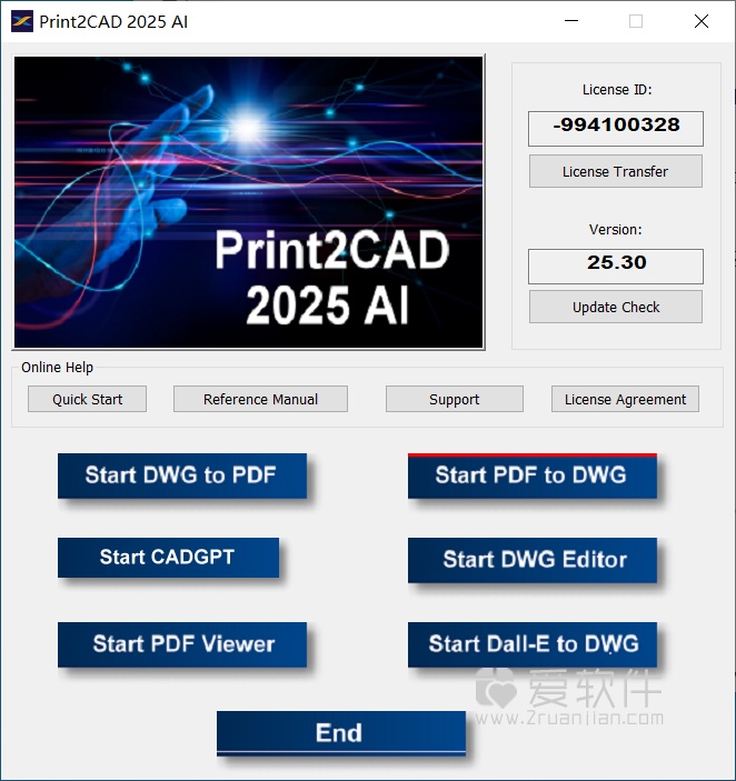Print2CAD 2025 AI v25.30a 64位英文版-PDF转CAD文件插图